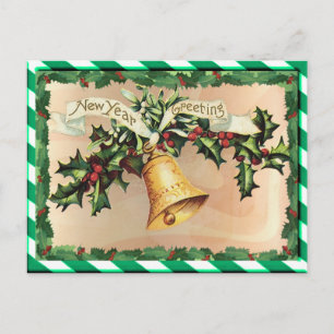 Cartes Pour Fêtes Annuelles NOUVELLES ANNÉES & STRIPES VERTES par SHARON SHARP