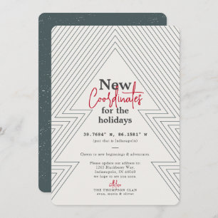 Cartes Pour Fêtes Annuelles Nouvelles Coordonnées Green Holiday Moving Faire-p