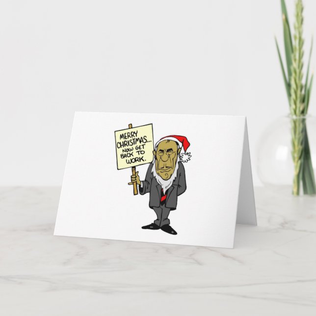 Cartes Pour Fêtes Annuelles Now Get Back To Work Christmas Boss (Devant)
