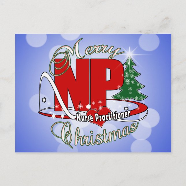 Cartes Pour Fêtes Annuelles NP CHRISTMAS Infirmière Praticien (Devant)