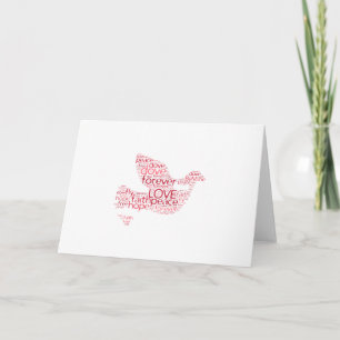 Cartes Pour Fêtes Annuelles Nuage de mot de jour de Valentines d'amour de paix