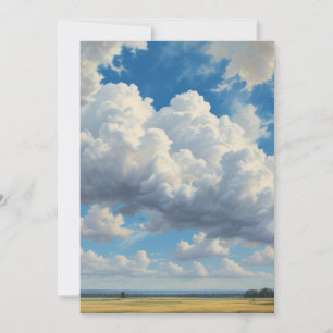Cartes Pour Fêtes Annuelles Nuages blancs et ciel bleu clair