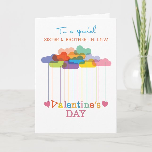 Cartes Pour Fêtes Annuelles Nuages de soeur et d'arc-en-ciel de Valentine de (Devant)