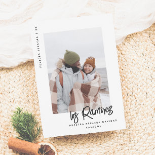 Cartes Pour Fêtes Annuelles Nuestra Primera Navidad Casados 2 Fotos