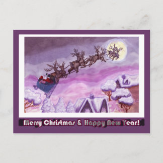 Cartes Pour Fêtes Annuelles Nuit avant Noël, Joyeux Noël