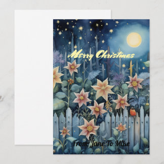 Cartes Pour Fêtes Annuelles Nuit de Noël lunatique