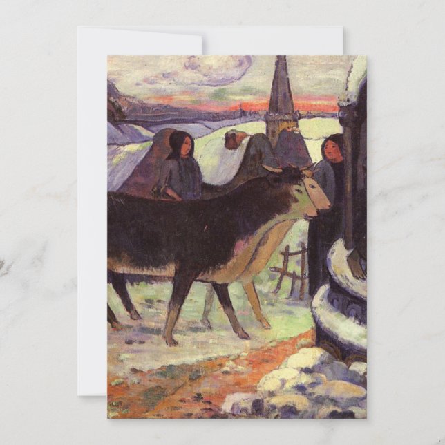 Cartes Pour Fêtes Annuelles Nuit de Noël par Paul Gauguin Flat Holiday Card (Devant)