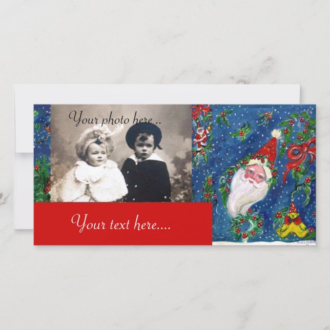 CARTES POUR FÊTES ANNUELLES NUIT DE NOËL / PÈRE NOËL (Devant)