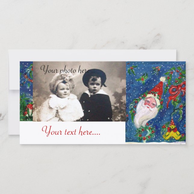 CARTES POUR FÊTES ANNUELLES NUIT DE NOËL / PÈRE NOËL (Devant)