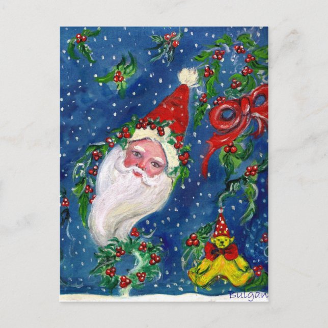 CARTES POUR FÊTES ANNUELLES NUIT DE NOËL / PÈRE NOËL (Devant)