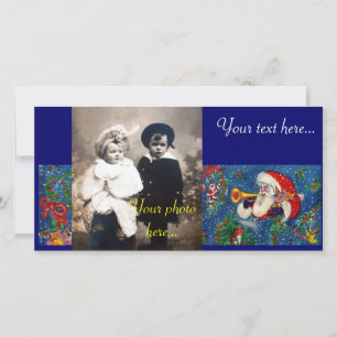 CARTES POUR FÊTES ANNUELLES NUIT DE NOËL / PÈRE NOËL BUGLER