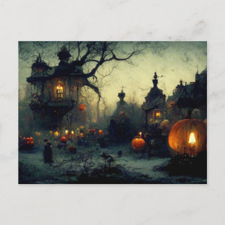 Cartes Pour Fêtes Annuelles Nuit d'Halloween Éffrayante Imaginaire vintage