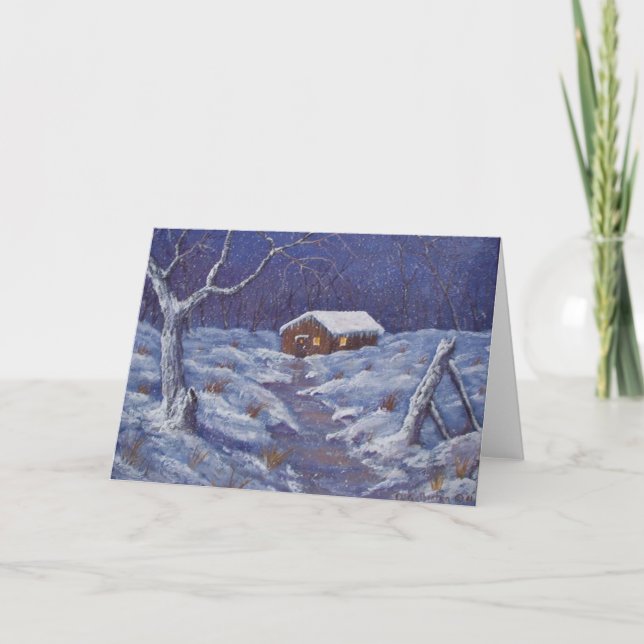 Cartes Pour Fêtes Annuelles Nuit d'hiver (Devant)