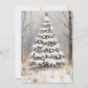 Cartes Pour Fêtes Annuelles Nuit enneigée de Noël