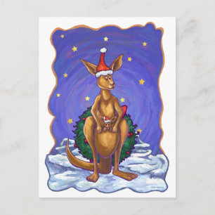 Cartes Pour Fêtes Annuelles Nuit étoilée de Noël Kangaroo