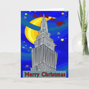 Cartes Pour Fêtes Annuelles Nuit étoilée New York Noël