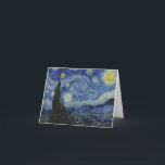 Cartes Pour Fêtes Annuelles "Nuit étoilée" par Van Gogh<br><div class="desc">Ce design présente une reproduction en très haute résolution non altérée et non modifiée du célèbre tableau "Starry Night" de Van Gogh.</div>