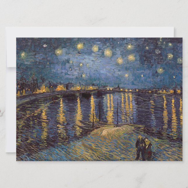Cartes Pour Fêtes Annuelles Nuit étoilée sur le Rhône par Vincent Van Gogh (Devant)