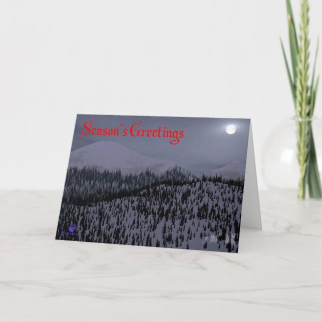 Cartes Pour Fêtes Annuelles Nuit froide dans l'Idaho (Devant)