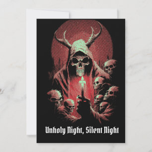 Cartes Pour Fêtes Annuelles Nuit Impie Nuit Silencieuse Noël Horreur Gothique