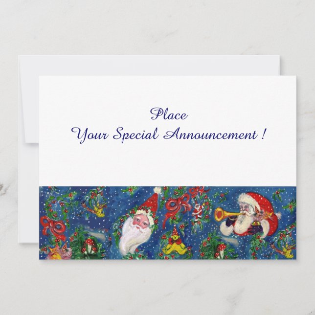 Cartes Pour Fêtes Annuelles NUIT père Noël ET NOËL (Devant)