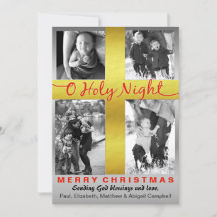 Cartes Pour Fêtes Annuelles Nuit Sainte chrétienne Croix religieuse