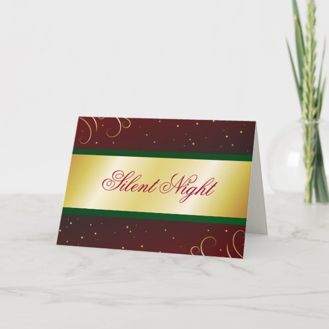 Cartes Pour Fêtes Annuelles Nuit silencieuse (Devant)