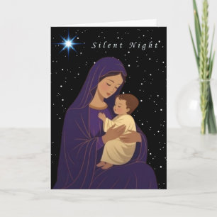 Cartes Pour Fêtes Annuelles Nuit silencieuse
