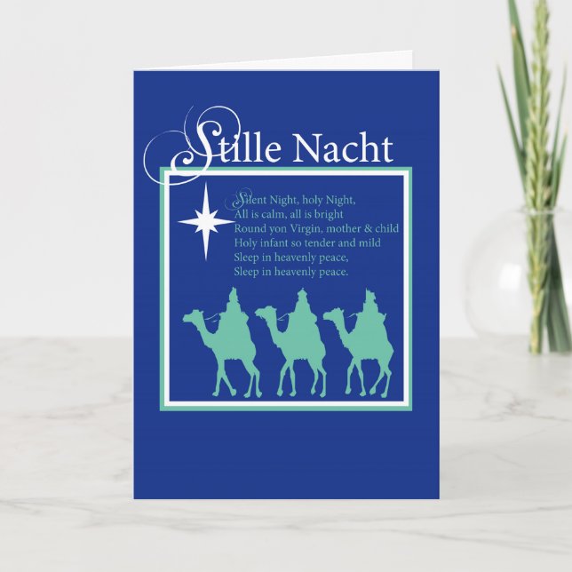 Cartes Pour Fêtes Annuelles Nuit silencieuse de Noël de Stille Nacht (Devant)