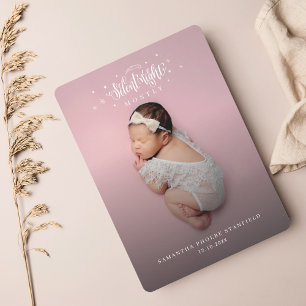 Cartes Pour Fêtes Annuelles Nuit silencieuse mignonne Noël Bébé Naissance Phot