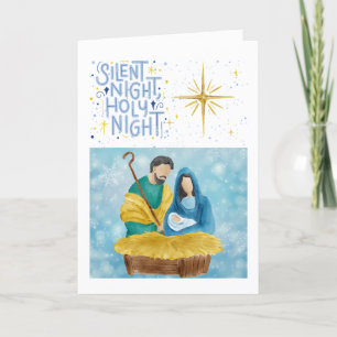 Cartes Pour Fêtes Annuelles Nuit silencieuse, Nuit Sainte - Salutations - Noël