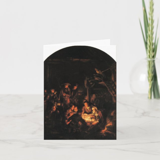 Cartes Pour Fêtes Annuelles Nuit silencieuse - Rembrandt 1640. (Devant)