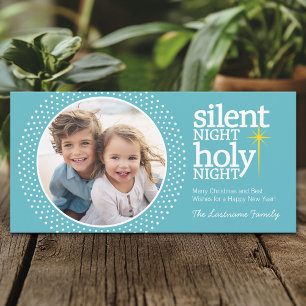 Cartes Pour Fêtes Annuelles Nuit silencieuse, Sainte Nuit Noël chrétien