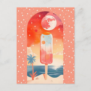 Cartes Pour Fêtes Annuelles Nuit tropicale estivale étoilée