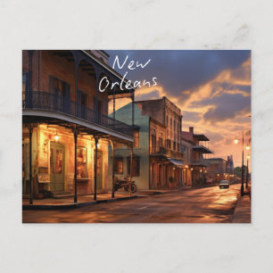 Cartes Pour Fêtes Annuelles "Nuits d'hiver à la Nouvelle-Orléans"