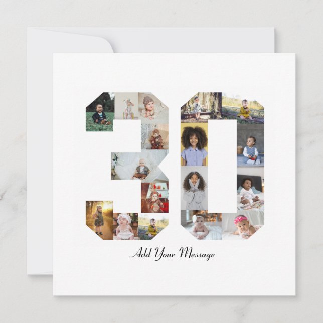 Cartes Pour Fêtes Annuelles Numéro 30 Collage photo (Devant)