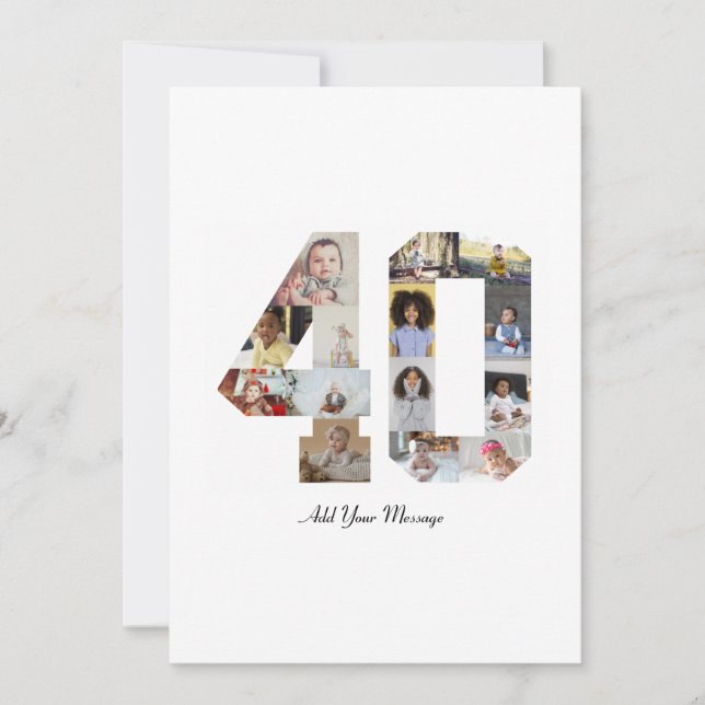 Cartes Pour Fêtes Annuelles Numéro 40 - Collage photo (Devant)