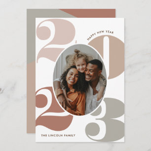 Cartes Pour Fêtes Annuelles Numéro Neutre Classy 1 Photo Bonne année