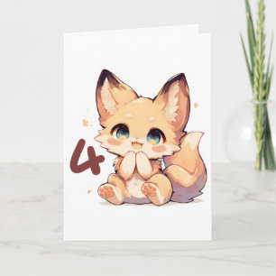 Cartes Pour Fêtes Annuelles Numéro quatre Ren Anime