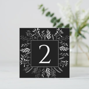 Cartes Pour Fêtes Annuelles Numéros de tableau noir et blanc