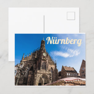 Cartes Pour Fêtes Annuelles Nuremberg Hauptmarkt Nürnberg Bavière Allemagne