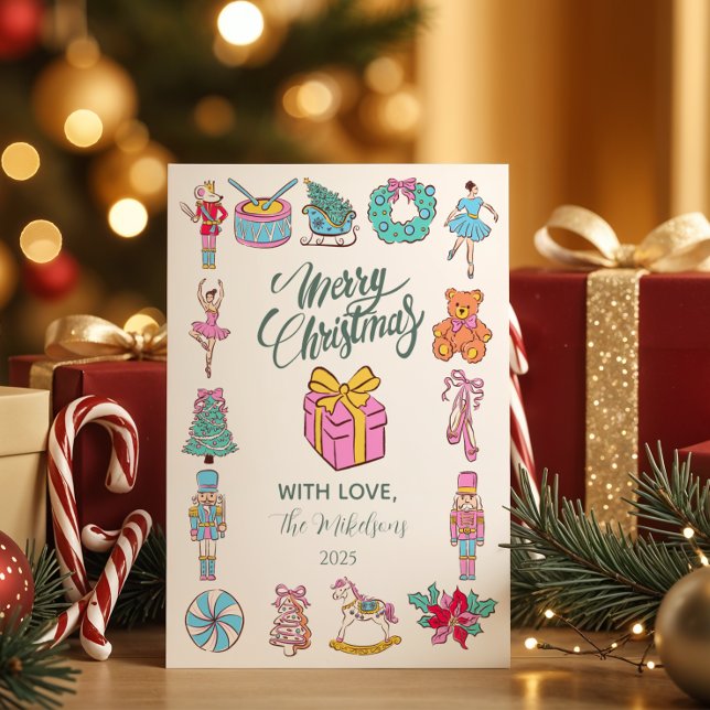 Cartes Pour Fêtes Annuelles Nutcracker Ballet Christmas (Créateur téléchargé)