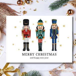 Cartes Pour Fêtes Annuelles Nutcracker Joyeux Noël Minimaliste Noël