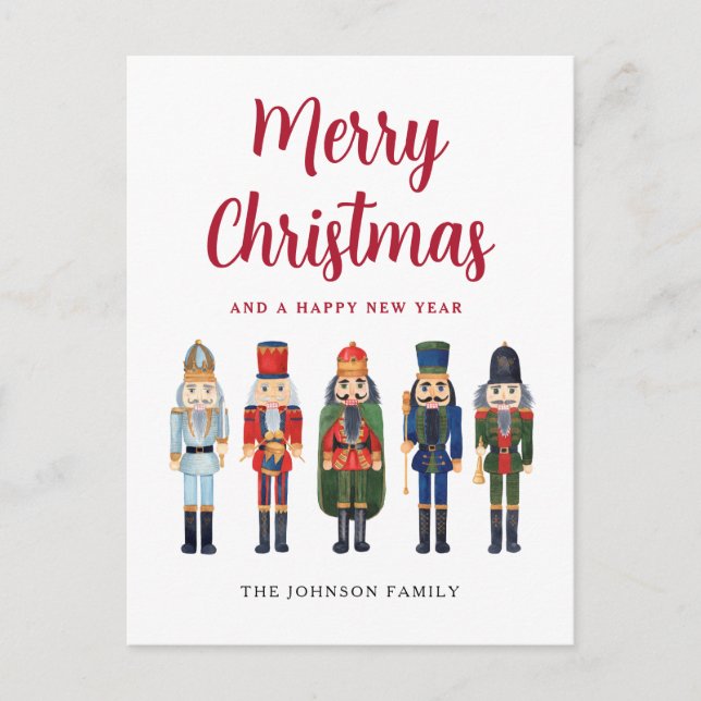Cartes Pour Fêtes Annuelles Nutcracker mignon Joyeux Noël (Devant)