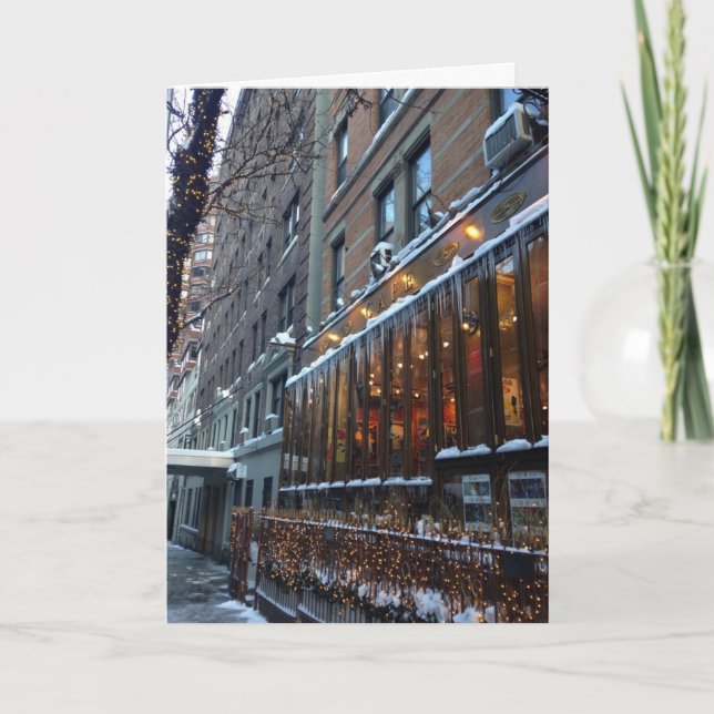 Cartes Pour Fêtes Annuelles NYC Fêtes Salutations hiver Icicule Noël (Devant)