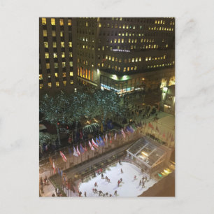 Cartes Pour Fêtes Annuelles NYC Rockefeller Center Patinoire de patinage de No