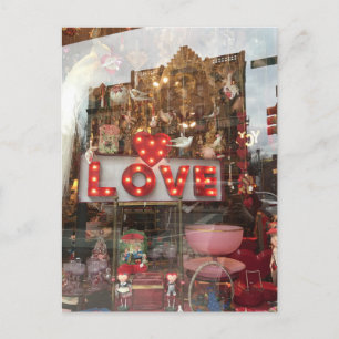 Cartes Pour Fêtes Annuelles NYC Window Reflection LOVE Valentine's Day Photo