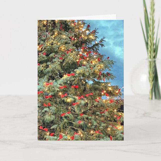 Cartes Pour Fêtes Annuelles O Arbre de Noël (Devant)