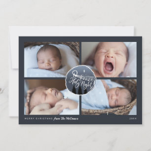 Cartes Pour Fêtes Annuelles O Holy Night 4 Photo Collage Noël