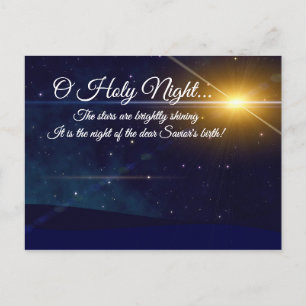 Cartes Pour Fêtes Annuelles "O Holy Night" Bien-aimée Carol de Noël